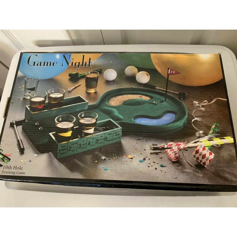New 19th Hole 6-Shot Drinking Golf Game Game Night‎ Sealed